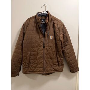 Carhartt Men's Rain Defender Gilliam Zip up Jacket Brown size Medium M